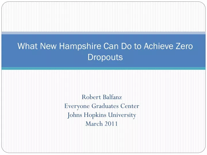 what new hampshire can do to achieve zero dropouts