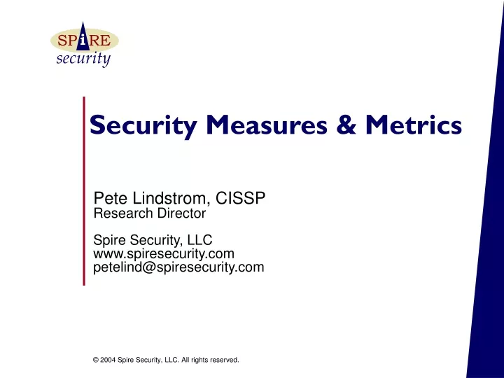 security measures metrics