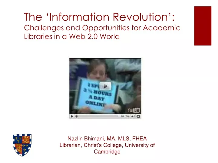 the information revolution challenges and opportunities for academic libraries in a web 2 0 world