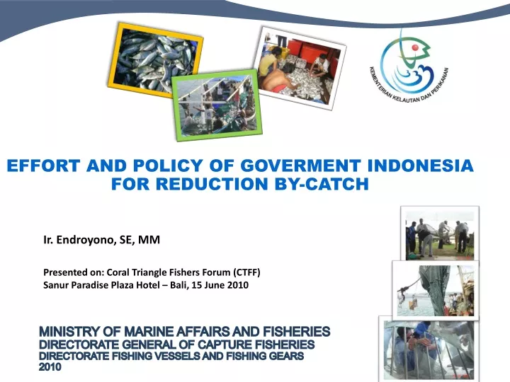 effort a nd policy of goverment indonesia for reduction by catch