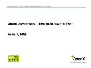 Online Advertising – Time to Renew the Faith April 1, 2009