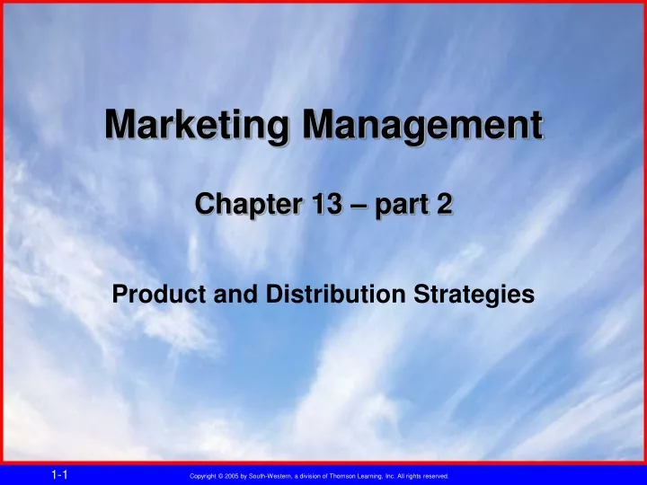 marketing management chapter 13 part 2