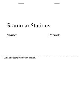 Grammar Stations Name:			Period: