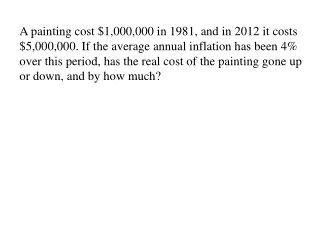 A painting cost $1,000,000 in 1981, and in 2012 it costs