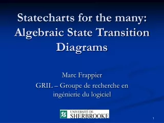 Statecharts for the many: Algebraic State Transition Diagrams
