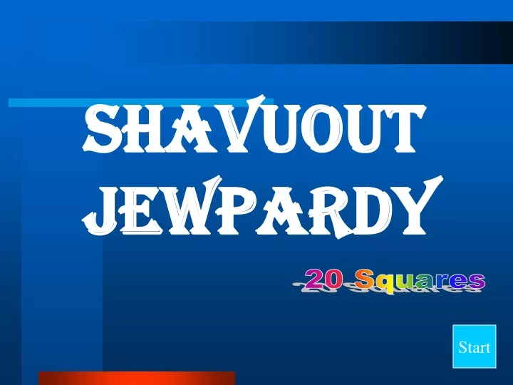 shavuout jewpardy