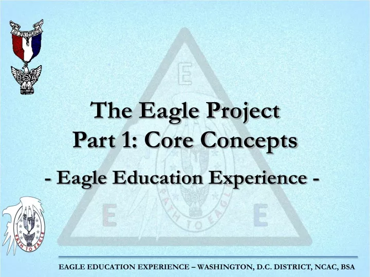 the eagle project part 1 core concepts