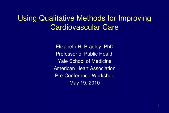 using qualitative methods for improving cardiovascular care