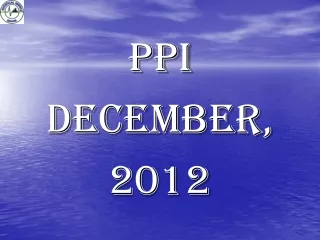 PPI DECEMBER,  2012