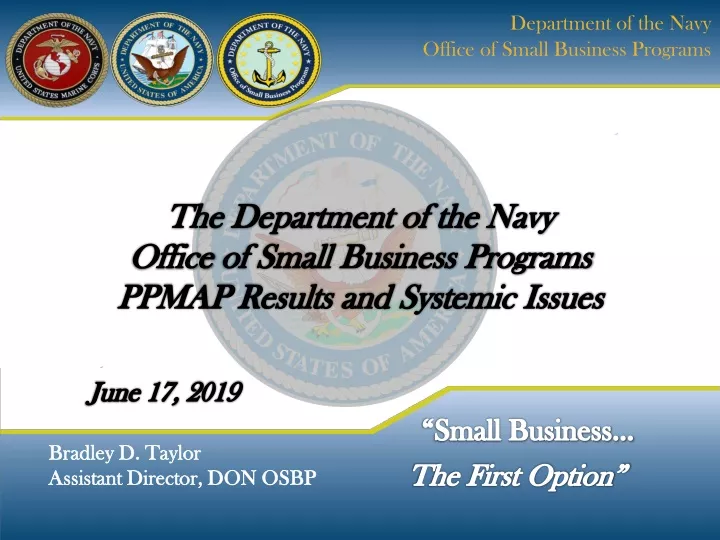 the department of the navy office of small business programs ppmap results and systemic issues