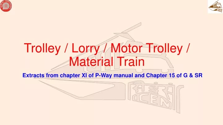 trolley lorry motor t rolley material train