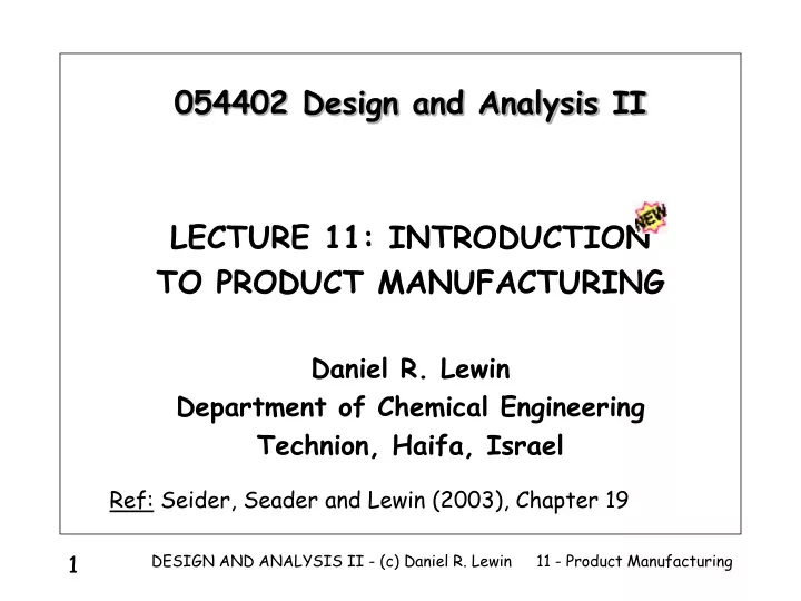 054402 design and analysis ii lecture