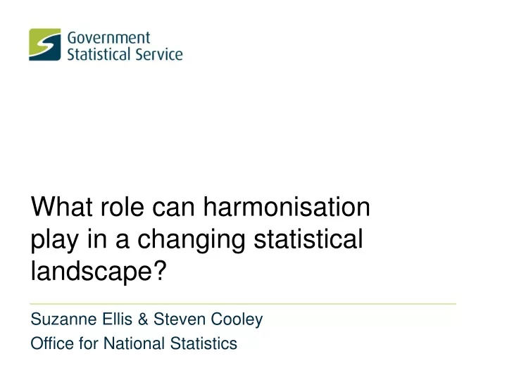 what role can harmonisation play in a changing