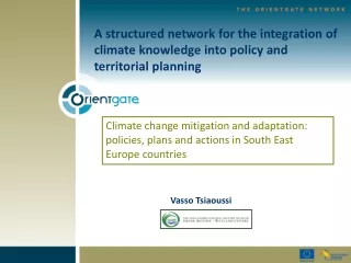 A structured network for the integration of climate knowledge into policy and territorial planning
