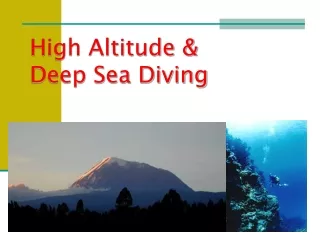 High Altitude &amp;  Deep Sea Diving