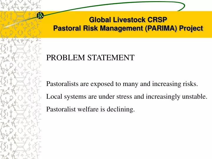 global livestock crsp pastoral risk management