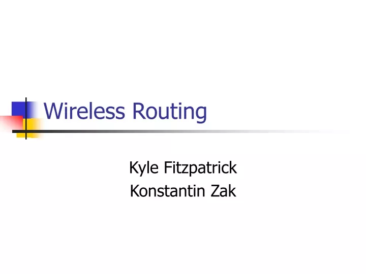 wireless routing