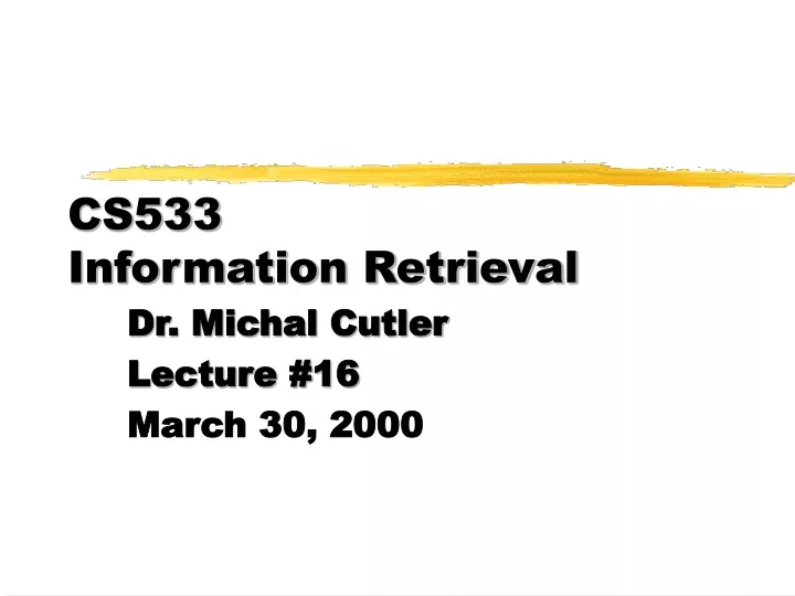 cs533 information retrieval