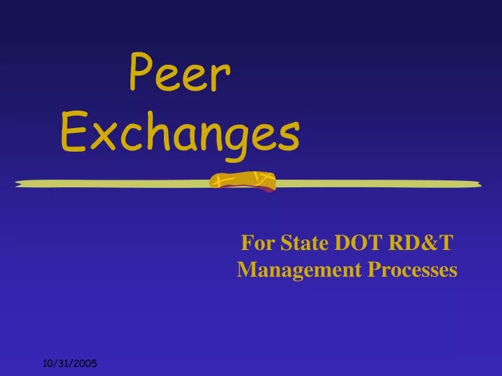 peer exchanges