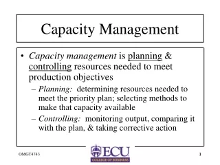 Capacity Management