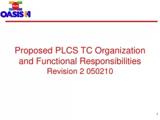 Proposed PLCS TC Organization and Functional Responsibilities  Revision 2 050210