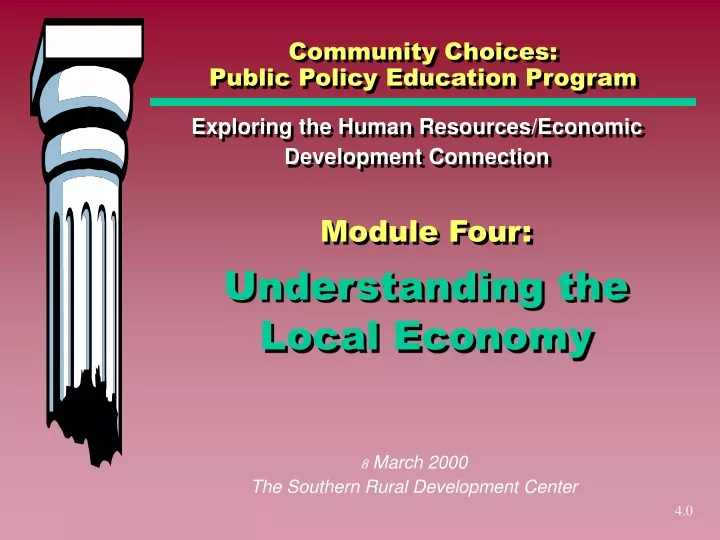 community choices public policy education program
