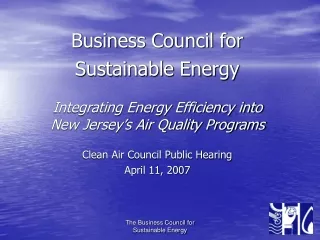 Business Council for  Sustainable Energy
