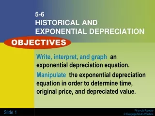 5-6 HISTORICAL AND EXPONENTIAL DEPRECIATION
