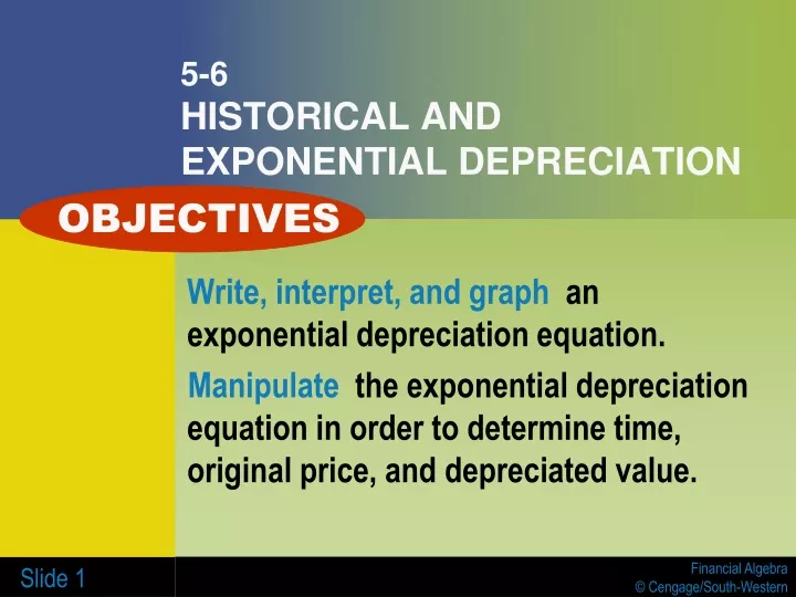 5 6 historical and exponential depreciation