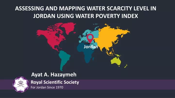 assessing and mapping water scarcity level