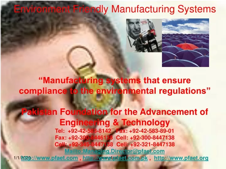environment friendly manufacturing systems