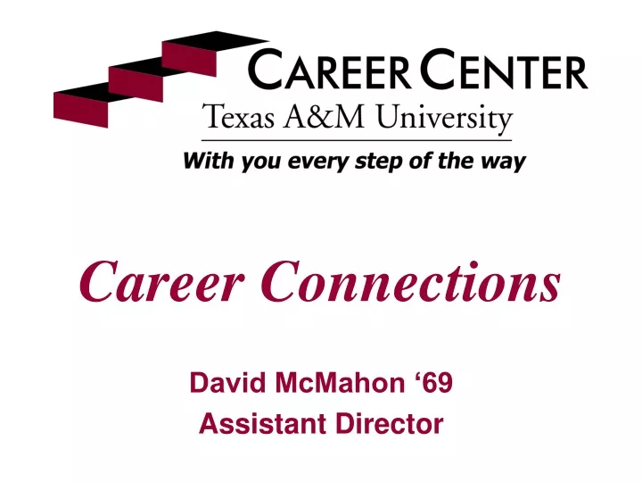 career connections david mcmahon 69 assistant