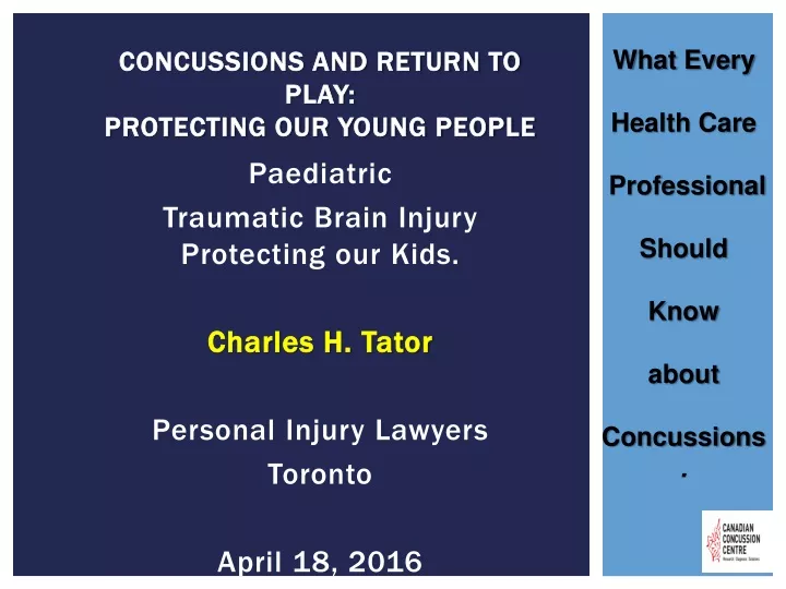 concussions and return to play protecting our young people