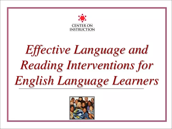 effective language and reading interventions for english language learners