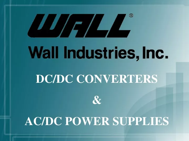 dc dc converters ac dc power supplies