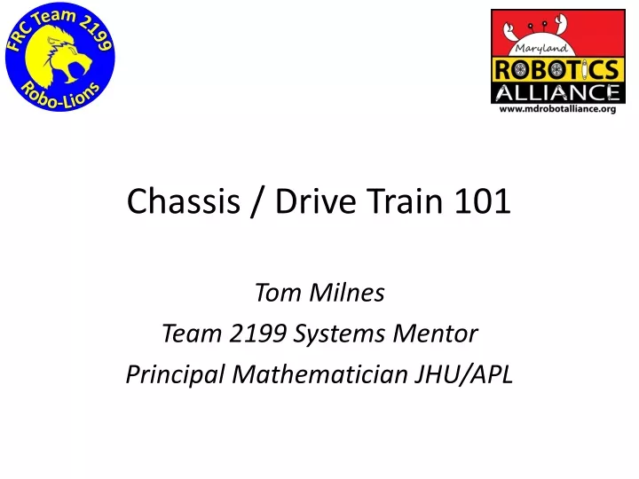 chassis drive train 101