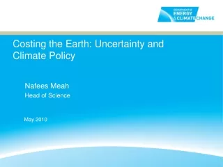 Costing the Earth: Uncertainty and Climate Policy