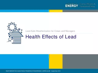 Health Effects of Lead