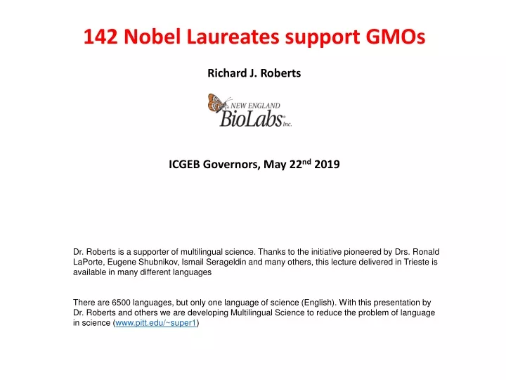 142 nobel laureates support gmos richard