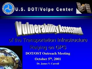 of the Transportation Infrastructure Relying on GPS DOT/OST Outreach Meeting October 5 th , 2001