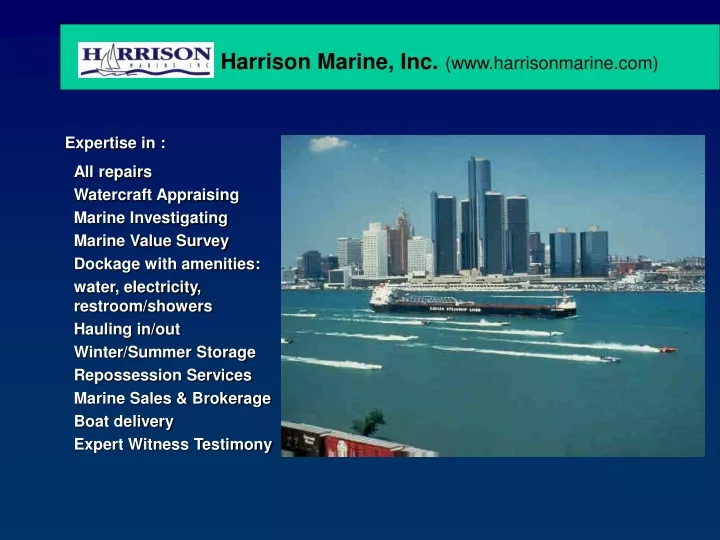 harrison marine inc www harrisonmarine com