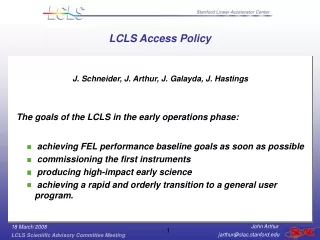 LCLS Access Policy