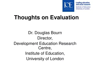 Thoughts on Evaluation
