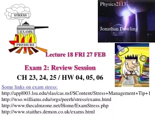 Lecture 18 FRI 27 FEB