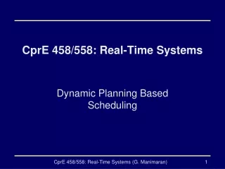 CprE 458/558: Real-Time Systems