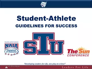 Student-Athlete GUIDELINES FOR SUCCESS
