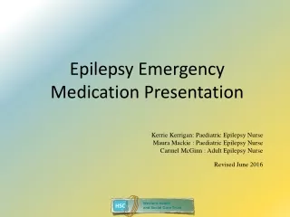 Epilepsy Emergency Medication Presentation
