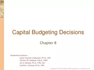 Capital Budgeting Decisions