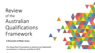 Review  of the  Australian Qualifications Framework