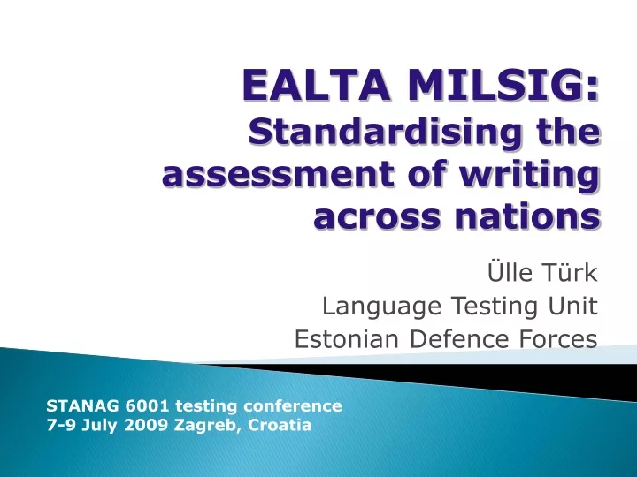 ealta milsig standardising the assessment of writing across nations